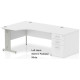 Rayleigh Left Hand Cable Managed Desk and Pedestal Set